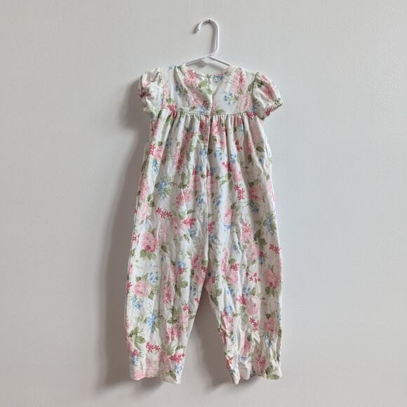 Vtg Y2K Gymboree Floral Smocked Romper Girly 2001 - Picture 4 of 5
